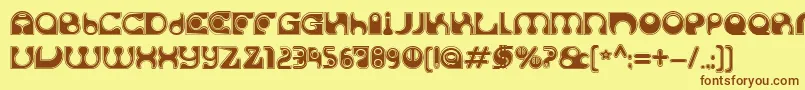 SolangeC Font – Brown Fonts on Yellow Background