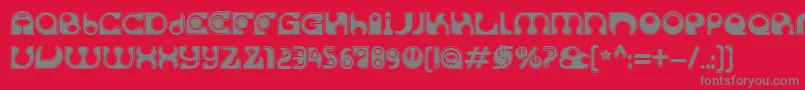 Fonte SolangeC – fontes cinzas em um fundo vermelho