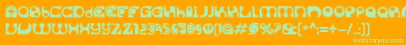 SolangeC Font – Green Fonts on Orange Background