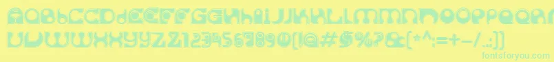 SolangeC Font – Green Fonts on Yellow Background