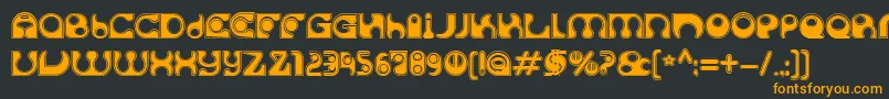 SolangeC Font – Orange Fonts on Black Background