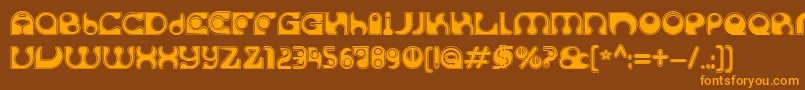 SolangeC Font – Orange Fonts on Brown Background