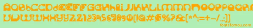 SolangeC Font – Orange Fonts on Green Background