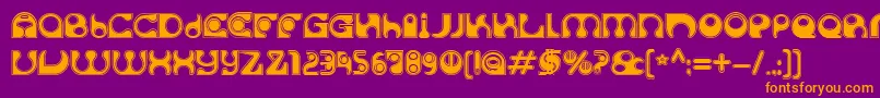 SolangeC Font – Orange Fonts on Purple Background