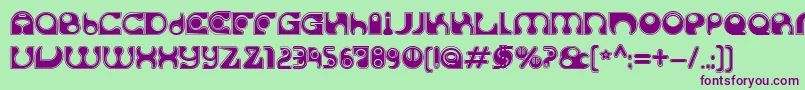 SolangeC Font – Purple Fonts on Green Background