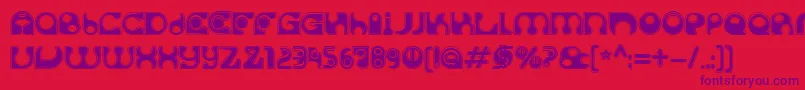 SolangeC Font – Purple Fonts on Red Background