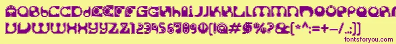 SolangeC Font – Purple Fonts on Yellow Background