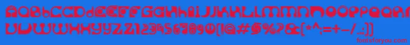 SolangeC Font – Red Fonts on Blue Background