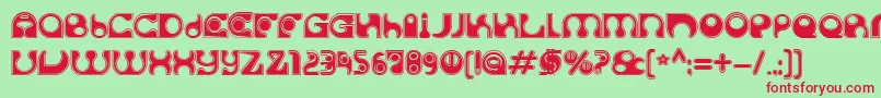 SolangeC Font – Red Fonts on Green Background