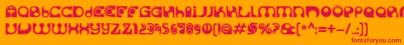 SolangeC Font – Red Fonts on Orange Background