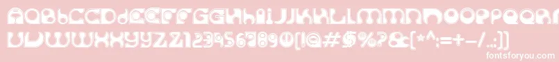 SolangeC-Schriftart – Weiße Schriften auf rosa Hintergrund