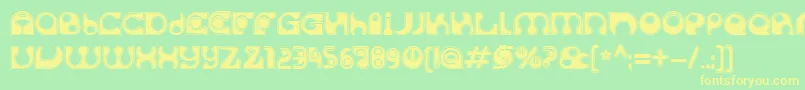 SolangeC Font – Yellow Fonts on Green Background