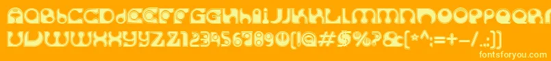 SolangeC Font – Yellow Fonts on Orange Background