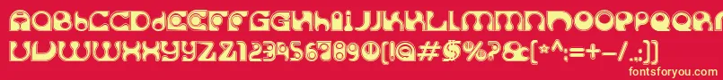 SolangeC Font – Yellow Fonts on Red Background