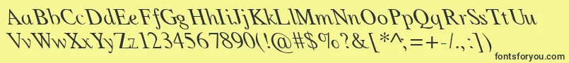 GlobeLeftyNormal Font – Black Fonts on Yellow Background