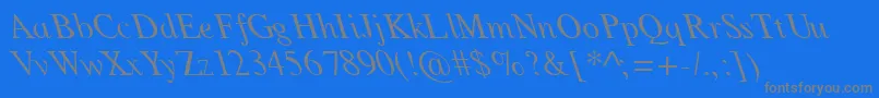 GlobeLeftyNormal Font – Gray Fonts on Blue Background
