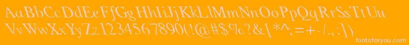 GlobeLeftyNormal Font – Pink Fonts on Orange Background