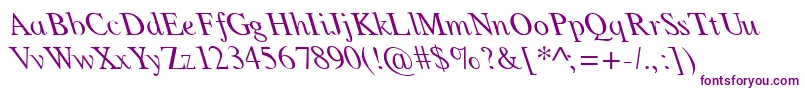 GlobeLeftyNormal Font – Purple Fonts on White Background