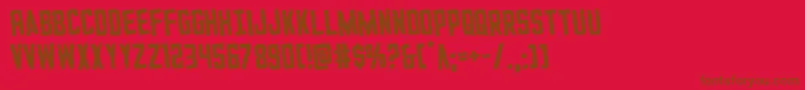 GiIncognitorotate Font – Brown Fonts on Red Background