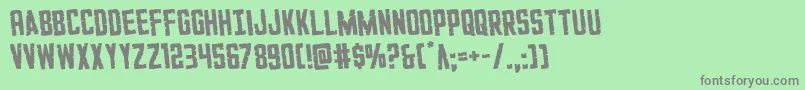 GiIncognitorotate Font – Gray Fonts on Green Background