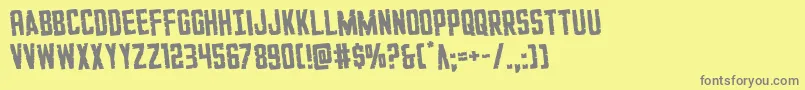 GiIncognitorotate Font – Gray Fonts on Yellow Background