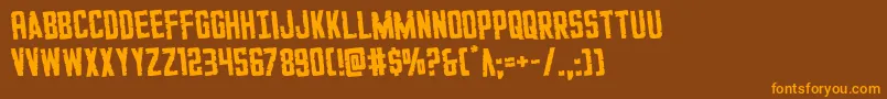 GiIncognitorotate Font – Orange Fonts on Brown Background