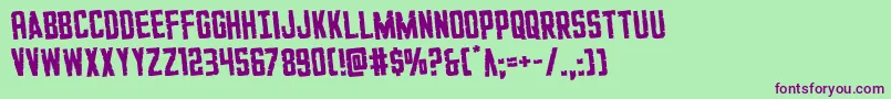 GiIncognitorotate Font – Purple Fonts on Green Background