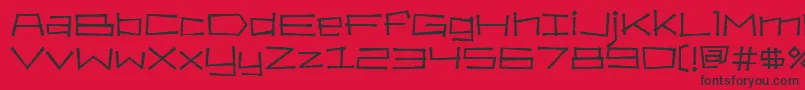 フォントBahamaslim – 赤い背景に黒い文字