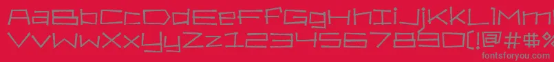Bahamaslim Font – Gray Fonts on Red Background