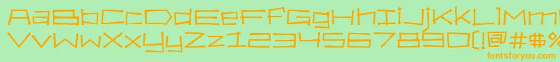 Bahamaslim Font – Orange Fonts on Green Background