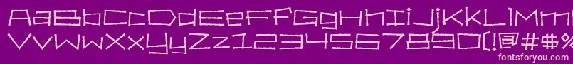 Bahamaslim Font – Pink Fonts on Purple Background