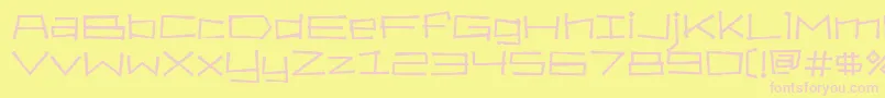 Bahamaslim Font – Pink Fonts on Yellow Background