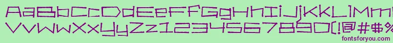 Bahamaslim Font – Purple Fonts on Green Background