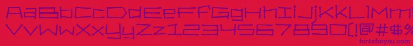 Saiba mais sobre a fonte Bahamaslim Fonte Bahamaslim – fontes roxas em um fundo vermelho