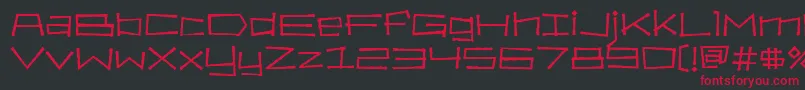 Bahamaslim Font – Red Fonts on Black Background