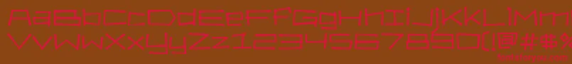 Bahamaslim Font – Red Fonts on Brown Background
