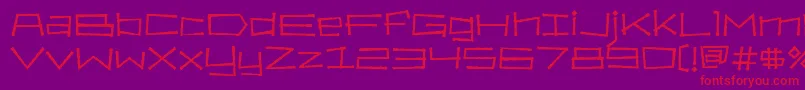 Bahamaslim Font – Red Fonts on Purple Background