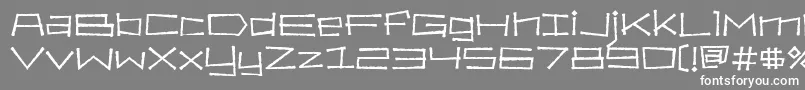 Bahamaslim Font – White Fonts on Gray Background
