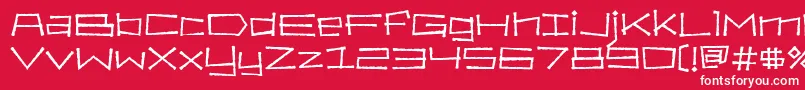 フォントBahamaslim – 赤い背景に白い文字