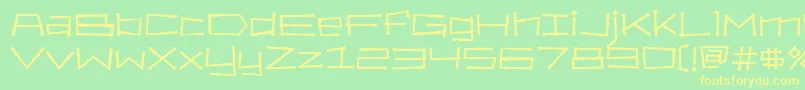 Bahamaslim-fontti – keltaiset fontit vihreällä taustalla