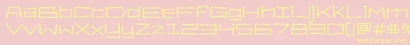 Bahamaslim Font – Yellow Fonts on Pink Background
