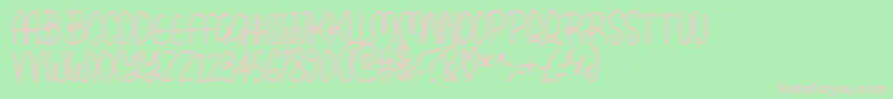 Kissy Font – Pink Fonts on Green Background