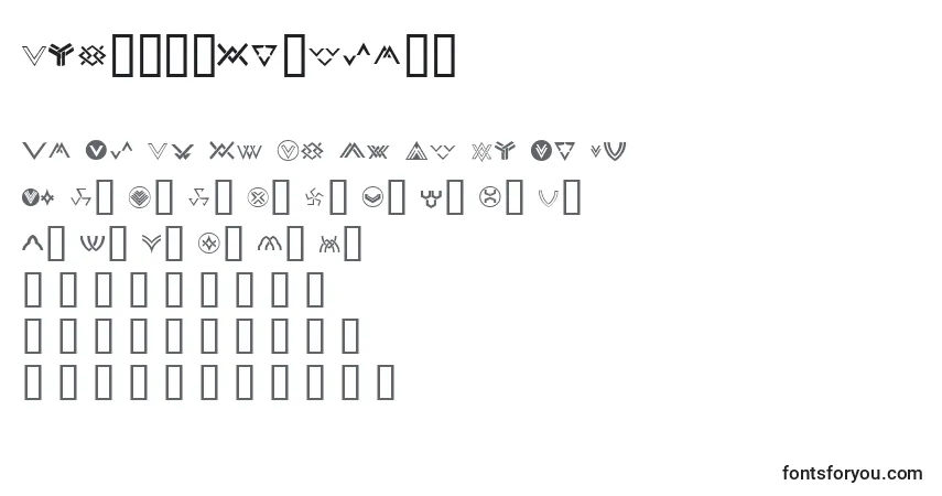A fonte ChevronDingbats – alfabeto, números, caracteres especiais