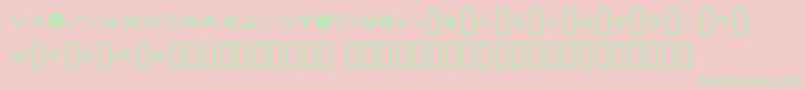 ChevronDingbats Font – Green Fonts on Pink Background