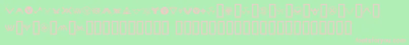 ChevronDingbats Font – Pink Fonts on Green Background