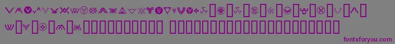 ChevronDingbats Font – Purple Fonts on Gray Background