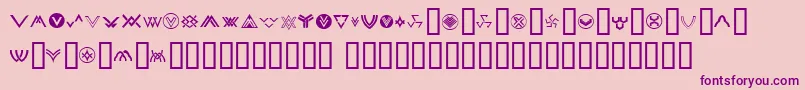 ChevronDingbats Font – Purple Fonts on Pink Background