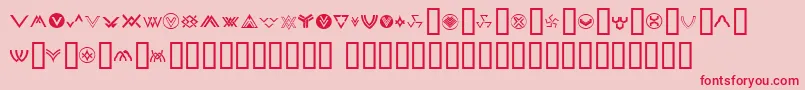 ChevronDingbats Font – Red Fonts on Pink Background