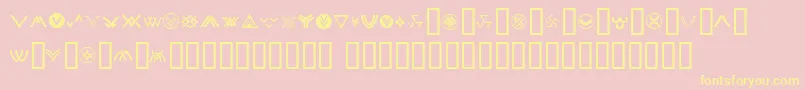 ChevronDingbats Font – Yellow Fonts on Pink Background