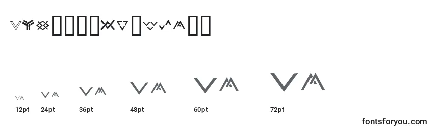 ChevronDingbats Font Sizes